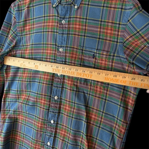 Ralph Lauren MEDIUM Classic Fit Long-Sleeved Plaid Button Down Collar Shirt - Picture 6 of 11